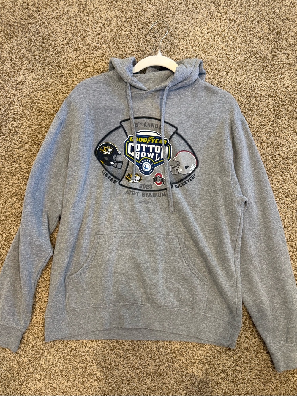 Goodyear Cotton Bowl 2023 Gray Pullover Hoodie